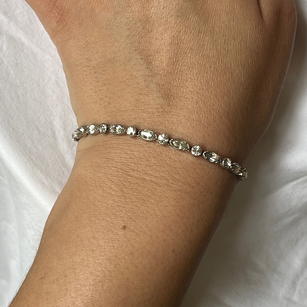 Sterling silver CZ tennis bracelet